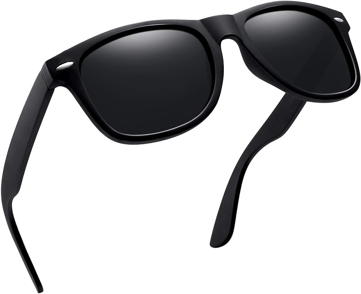 Square polarized lightweight sunglasses for women, UV protection.
