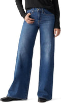 Women's shaping wide leg jeans.