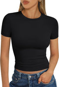Women's buttery soft short sleeve summer t-shirt, basic tee.