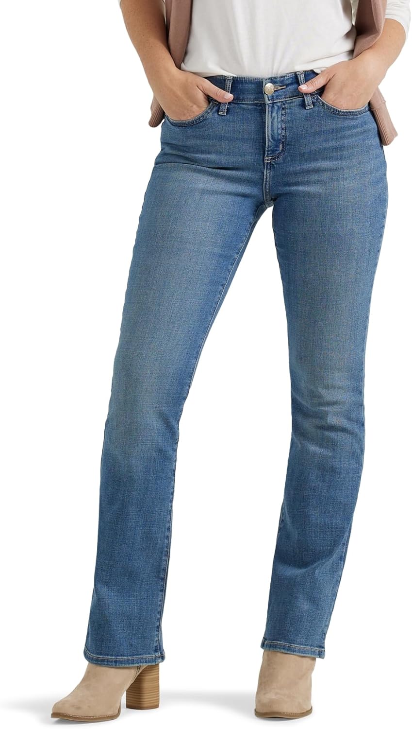 Women's ultra lux comfort bootcut jeans.