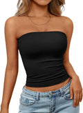 Women's strapless bandeau crop top.