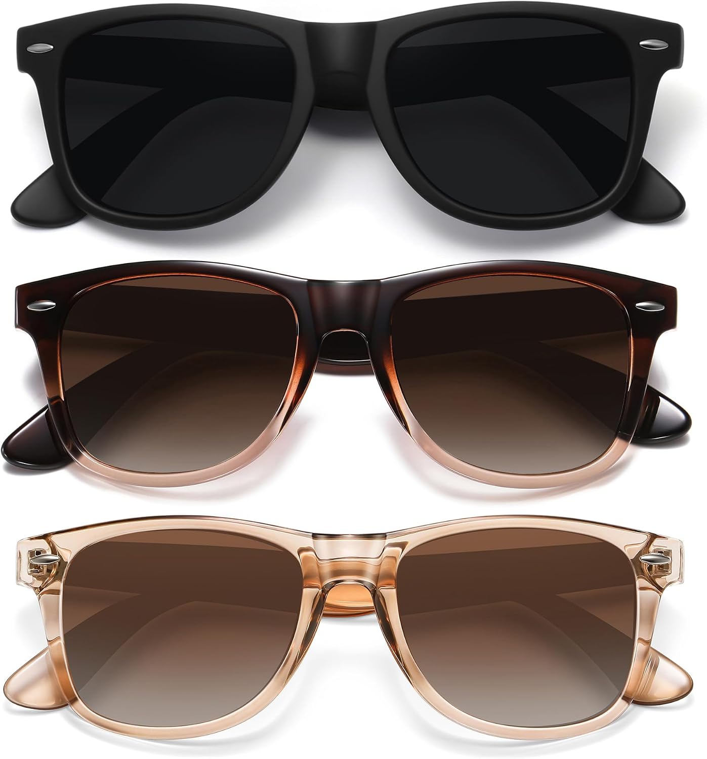 Square polarized sunglasses for women, UV protection, trendy designer style.
